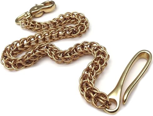 Men's Brass Persian Weave Wallet Chain with Hook in Saudi Arabia