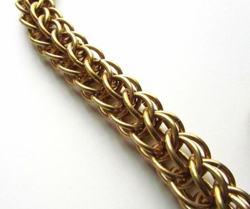 Men's Brass Persian Weave Wallet Chain with Hook in Saudi Arabia