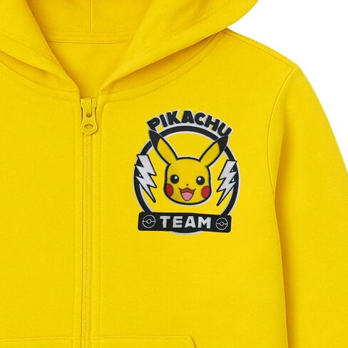 Mad Engine Pokémon Pikachu Costume Hoodie مع أذنين ثلاثي الأبعاد ، قميص ذي مقنعين طويل الأكمام ، الأولاد 6-16 in Saudi Arabia