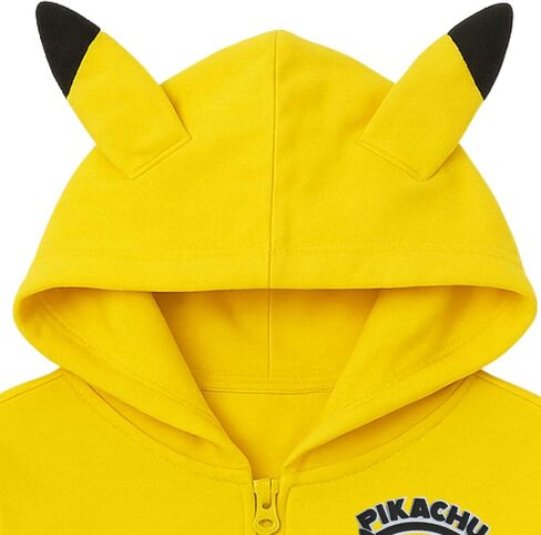 Mad Engine Pokémon Pikachu Costume Hoodie مع أذنين ثلاثي الأبعاد ، قميص ذي مقنعين طويل الأكمام ، الأولاد 6-16 in Saudi Arabia