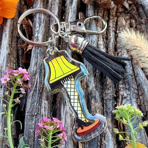 Funny Leg Lamp Pendant Tassel Keychain, Stocking Stuffer Gift for A Christmas Story Accessory in Saudi Arabia