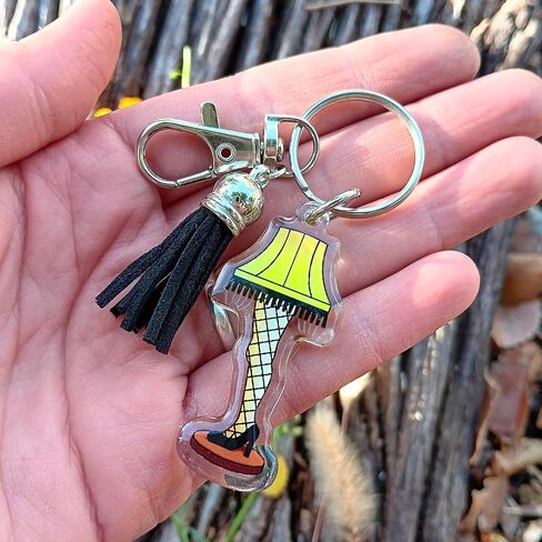 Funny Leg Lamp Pendant Tassel Keychain, Stocking Stuffer Gift for A Christmas Story Accessory in Saudi Arabia