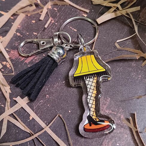 Funny Leg Lamp Pendant Tassel Keychain, Stocking Stuffer Gift for A Christmas Story Accessory in Saudi Arabia