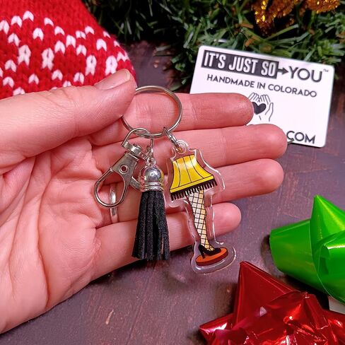 Funny Leg Lamp Pendant Tassel Keychain, Stocking Stuffer Gift for A Christmas Story Accessory in Saudi Arabia
