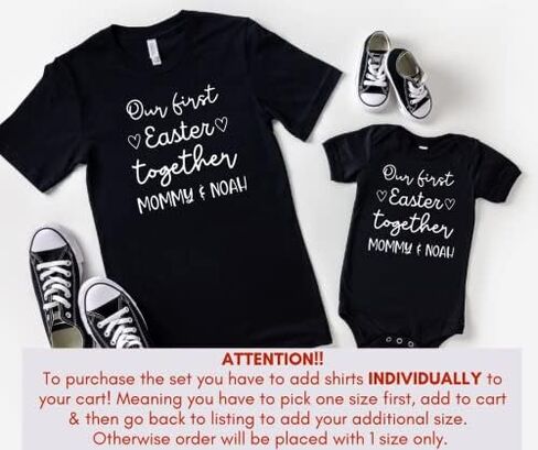 Our First Easter Together Mommy and Me Matching Outfits for Easter, Cute 1st Easter Mommy and Me Shirts, Mother Daughter Mom Son Easter Clothes, Mommy Baby Bunny Easter Gifts. Multicolor in Saudi Arabia