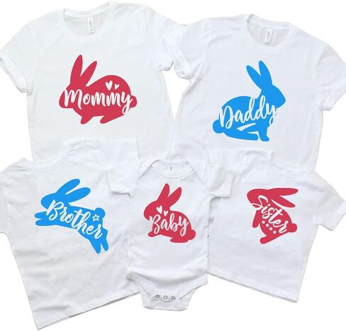 Mommy Daddy Brother Sister Baby Matching Family Easter Outfits, Cute Easter Family Shirts, Easter Matching Outfits Brother Sister. Multicolor in Saudi Arabia