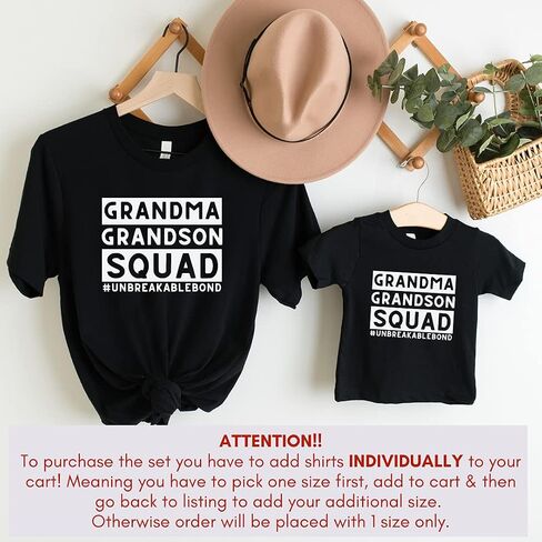 Unbreakable Bond Grandmother and Grandson Gifts, Grandma Grandson Matching Shirts, Grandma's Boy, Personalized Grandkids Grandma Shirts, Gifts for New Grandma, for Grandma Multicolor in Saudi Arabia