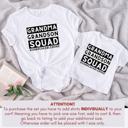 Unbreakable Bond Grandmother and Grandson Gifts, Grandma Grandson Matching Shirts, Grandma's Boy, Personalized Grandkids Grandma Shirts, Gifts for New Grandma, for Grandma Multicolor in Saudi Arabia