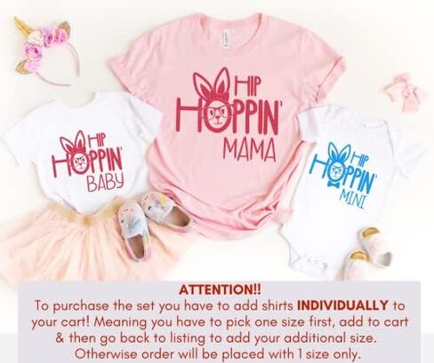 Hopping Mama Mini Mommy and Me Matching Outfits for Easter, Cute Easter Mommy and Me Shirts, Mother Daughter Mom Son Easter Clothes, Mommy Baby Bunny Easter Gifts. BEARS1 Multicolor in Saudi Arabia