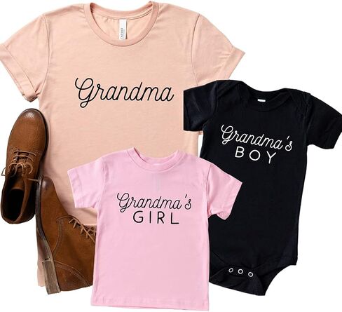 Grandma's Girl, Boy, Grandma and Granddaughter Gifts, Grandma and Grandson Matching Shirts, Grandma and Me, Birthday Gifts for New Grandma, Christmas, for Grandma Multicolor in Saudi Arabia