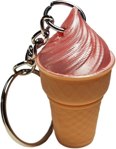 Fleximech Ice Cream Cone مفصل ثلاثي الأبعاد طباعة الفضة سحر الظهر سحر Backpack Clank (الشوكولاتة) in Saudi Arabia
