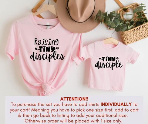 Raising Tiny Disciples Mommy And Me Matching Outfits, Religious Mom Daughter Matching Outfits, Blessed Mama Baby Matching Shirts, Mother Son Matching Clothes, Mothers Day Gifts Christian Mom Shirts in Saudi Arabia