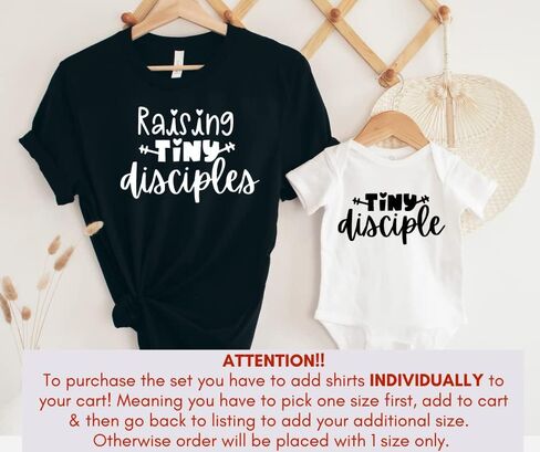 Raising Tiny Disciples Mommy And Me Matching Outfits, Religious Mom Daughter Matching Outfits, Blessed Mama Baby Matching Shirts, Mother Son Matching Clothes, Mothers Day Gifts Christian Mom Shirts in Saudi Arabia