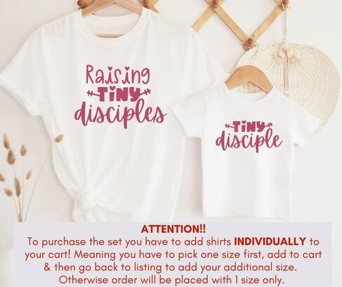 Raising Tiny Disciples Mommy And Me Matching Outfits, Religious Mom Daughter Matching Outfits, Blessed Mama Baby Matching Shirts, Mother Son Matching Clothes, Mothers Day Gifts Christian Mom Shirts in Saudi Arabia