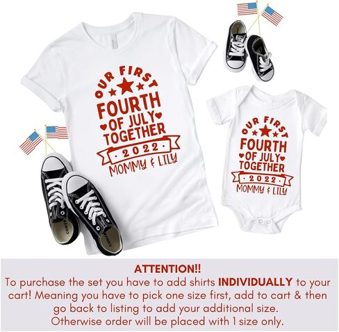 Our First Fourth of July Family Shirts, 4th of July Mommy and Me Matching Tshirts Mommy Daddy and Baby, Mother Daughter 4th of July Outfits, Fourth of July Matching Mom and Son Shirts Multicolor in Saudi Arabia