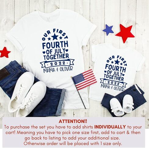 Our First Fourth of July Family Shirts, 4th of July Mommy and Me Matching Tshirts Mommy Daddy and Baby, Mother Daughter 4th of July Outfits, Fourth of July Matching Mom and Son Shirts Multicolor in Saudi Arabia