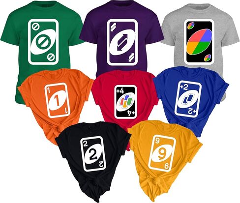 halloween costumes, PLAY CARDS fiends Shirt, Board Game Matching Group, Men woman and kids Ghost Design, Funny Halloween Charaters, Customized Tshirt, All Sizes in Saudi Arabia