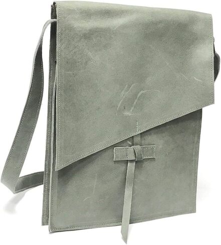 ON SALE Grey Unisex Messenger Lap top Bag | Paper girl/boy Bag | Shoulder Bag |Satchel| African Leather | Stylish Man/Lady | Reporter Bag in Saudi Arabia
