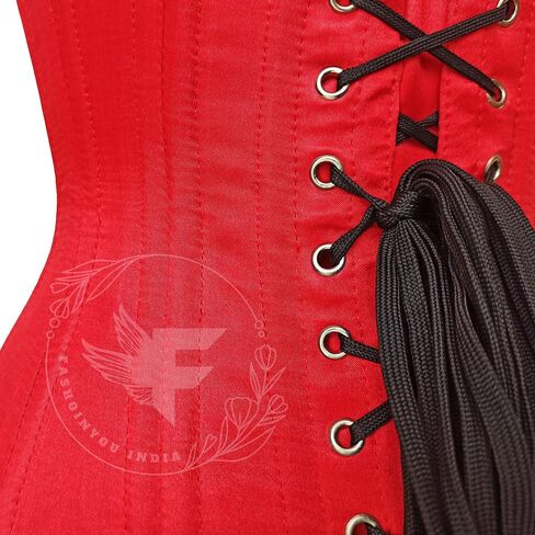 مثير ساتين حمراء محيط Cincher Corset Top لفقدان الوزن - مدرب الخصر Overbust ، الساعة الرملية in Saudi Arabia