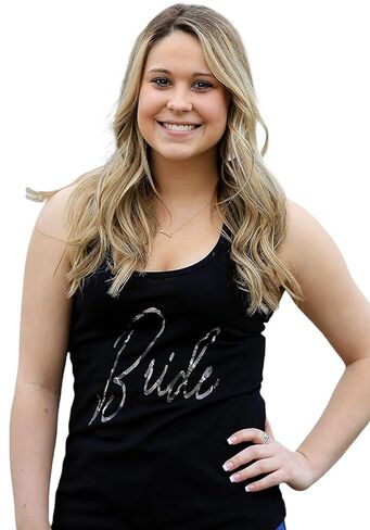 Bride Tank Top Shirt Bride to be - Black Camouflage Racerback - Medium in Saudi Arabia