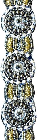 Sparkling Crystal Beaded Hatband, Detachable Adjustable Elastic, Handmade Cowboy Style in Saudi Arabia