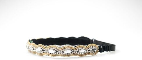 Silver and Gold Beaded Hatband, Adjustable Elastic, Versatile Fit for Western Fedora or Sun Hats in Saudi Arabia