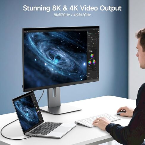 مسائل الكابل [معتمد من USB-IF] كابل USB4/كابل USB 4 بطول 6 أقدام مع بيانات 20 جيجابت في الثانية، فيديو 8K وشحن 100 واط، متوافق مع Thunderbolt 4 Thunderbolt 3، لهاتف iPhone 15 Pro Max، MacBook، XPS، Surface Pro in Saudi Arabia