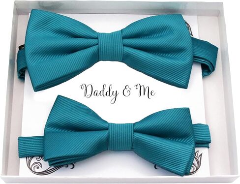 Teal blue Bow tie set daddy son, Daddy and me gift, Grandpa and me, Father son matching, Kids bow tie, Kids adult bow tie, High quality in Saudi Arabia