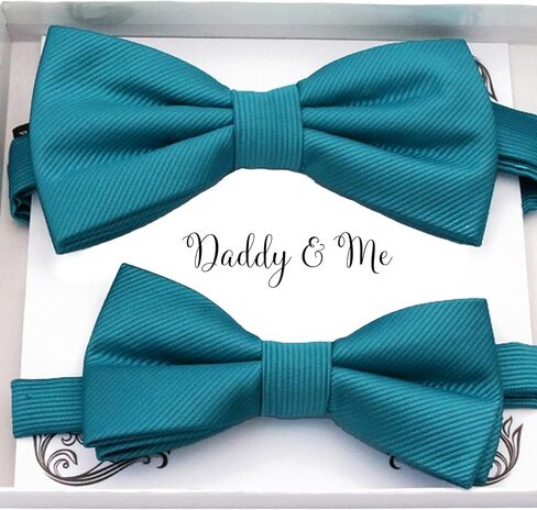 Teal blue Bow tie set daddy son, Daddy and me gift, Grandpa and me, Father son matching, Kids bow tie, Kids adult bow tie, High quality in Saudi Arabia