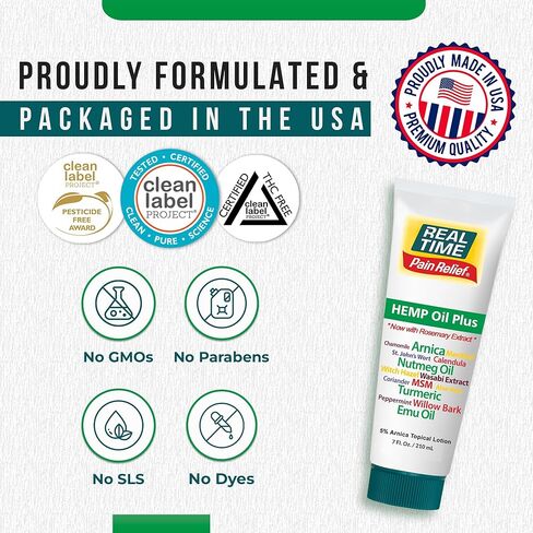 زيت القنب لتخفيف الآلام في الوقت الحقيقي، أنبوب 4 أونصة in Kuwait