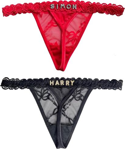 Thong المخصصة - الاسم الشخصي Thong ، الاسم المخصص Thong ، ملابس داخلية مخصصة لها ، سلسلة G مخصصة ، اسم G String in Saudi Arabia
