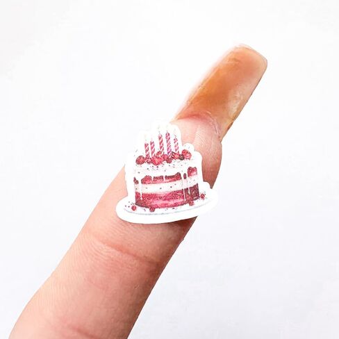 Birthday Cake Scrapbooking Color Mini Planner Stickers (108 Stickers) (Matte White) in Saudi Arabia
