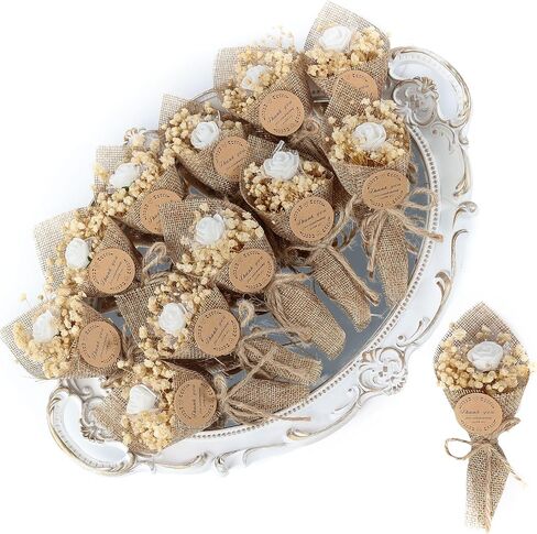 20-Piece set Mini Magnet Dried Flowers Bouquet for Wedding Favors for Guests, Baby Shower Party Favors, Bridal Shower Gifts, Baptism, Thank You Favor. (navy blue) in Saudi Arabia