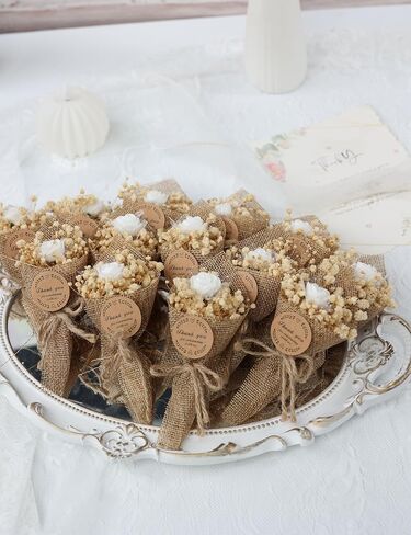 20-Piece set Mini Magnet Dried Flowers Bouquet for Wedding Favors for Guests, Baby Shower Party Favors, Bridal Shower Gifts, Baptism, Thank You Favor. (navy blue) in Saudi Arabia