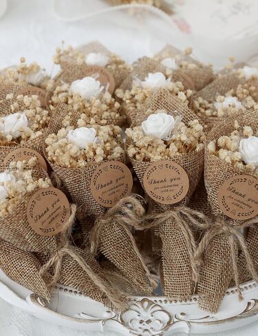 20-Piece set Mini Magnet Dried Flowers Bouquet for Wedding Favors for Guests, Baby Shower Party Favors, Bridal Shower Gifts, Baptism, Thank You Favor. (navy blue) in Saudi Arabia