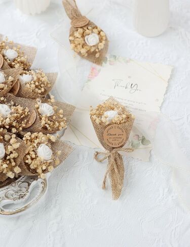 20-Piece set Mini Magnet Dried Flowers Bouquet for Wedding Favors for Guests, Baby Shower Party Favors, Bridal Shower Gifts, Baptism, Thank You Favor. (navy blue) in Saudi Arabia