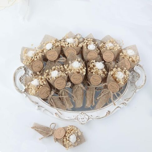 20-Piece set Mini Magnet Dried Flowers Bouquet for Wedding Favors for Guests, Baby Shower Party Favors, Bridal Shower Gifts, Baptism, Thank You Favor. (navy blue) in Saudi Arabia