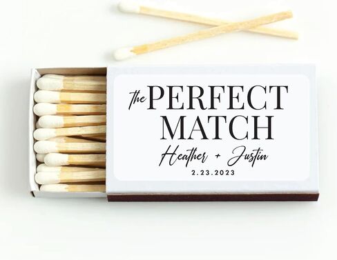 Custom Matchbook Labels, Set of 25, Perfect Match, Party Favors, Wedding Cigar Bar, Party Favor, Wedding, Birthday, House Warming, Matches for Wedding in Saudi Arabia