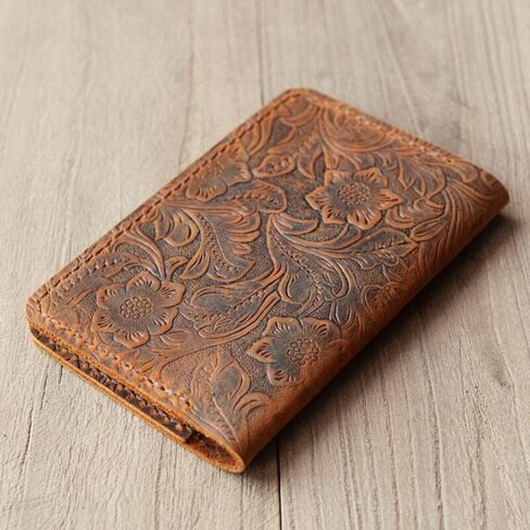 غلاف مجلة جلدي أصلي للملاحظات الميدانية ، غلاف دفتر ملاحظات لمولسكين كاهير ، غطاء جلدي عتيق مصنوع يدويًا لأجهزة الكمبيوتر المحمولة 3.5 "× 5.5" in Kuwait