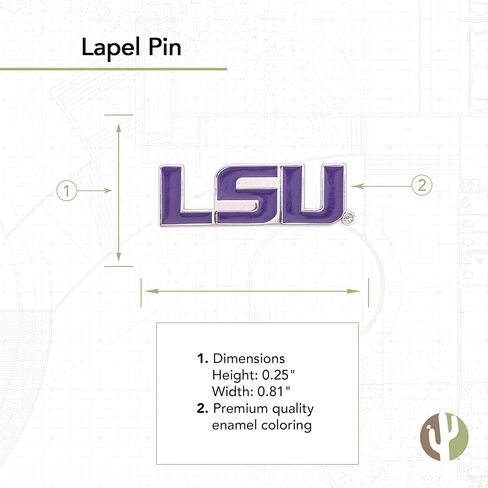 دبابيس طية صدر السترة من جامعة ولاية لويزيانا LSU Pin Tigers Geaux Logo مينا مصنوعة من المعدن (دبوس B) in Saudi Arabia