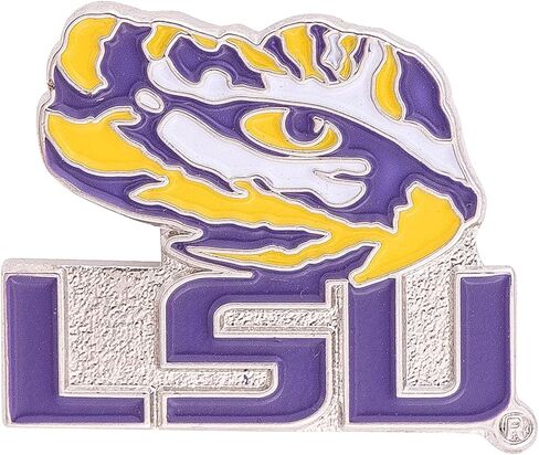 دبابيس طية صدر السترة من جامعة ولاية لويزيانا LSU Pin Tigers Geaux Logo مينا مصنوعة من المعدن (دبوس B) in Saudi Arabia