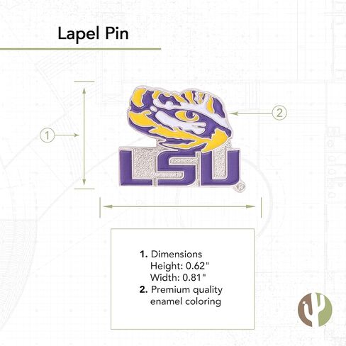 دبابيس طية صدر السترة من جامعة ولاية لويزيانا LSU Pin Tigers Geaux Logo مينا مصنوعة من المعدن (دبوس B) in Saudi Arabia