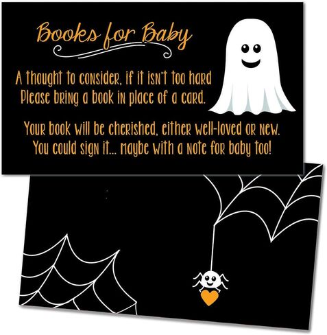 25 كتب الأشباح لبطاقة الأطفال لإدراج Halloween Little Boo Baby Shower - Orange in Saudi Arabia