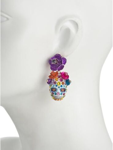 Betsey Johnson Womens Sugar Skull Drop Earrings in Saudi Arabia