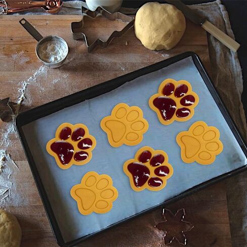 PAW طباعة مع قلب ملف تعريف الارتباط مناسبة لعجينة الكعك فندان حرفية الطين البسكويت العجين Sugarcraft حجم: 3.1 بوصة (8 سم) (مخلب مع القلب) in Saudi Arabia