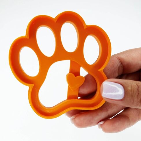 PAW طباعة مع قلب ملف تعريف الارتباط مناسبة لعجينة الكعك فندان حرفية الطين البسكويت العجين Sugarcraft حجم: 3.1 بوصة (8 سم) (مخلب مع القلب) in Saudi Arabia