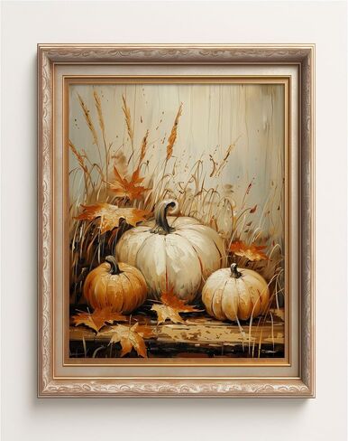 اليقطين ساكنت جدار الفن طباعة عيد الشكر عيد الشكر الخريف دقيقة ديكور ريفي مزرعة زهرة الخريف ديكور خمر الخريف ديكور (11 × 14 بوصة طباعة دون إطار) in Saudi Arabia
