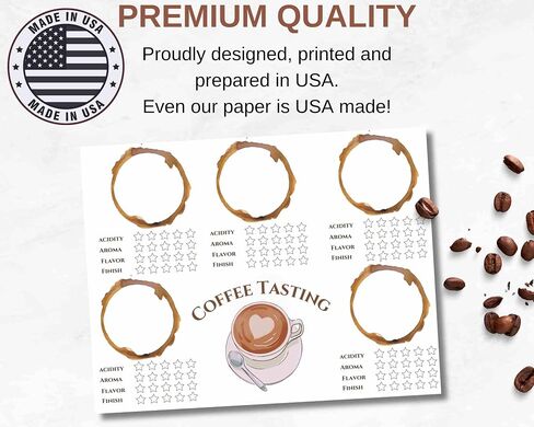 Blind Coffee Tasting Kit – Perfect for Coffee Tasting Parties, 15 Coffee Tasting Mats for Engaging Coffee Tasting Parties, Baristas & Coffee Lovers in Saudi Arabia