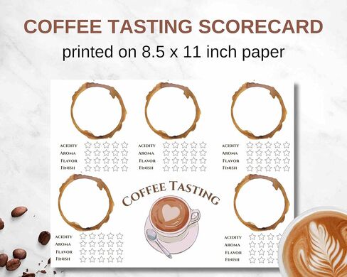 Blind Coffee Tasting Kit – Perfect for Coffee Tasting Parties, 15 Coffee Tasting Mats for Engaging Coffee Tasting Parties, Baristas & Coffee Lovers in Saudi Arabia