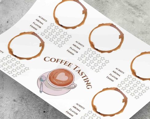 Blind Coffee Tasting Kit – Perfect for Coffee Tasting Parties, 15 Coffee Tasting Mats for Engaging Coffee Tasting Parties, Baristas & Coffee Lovers in Saudi Arabia